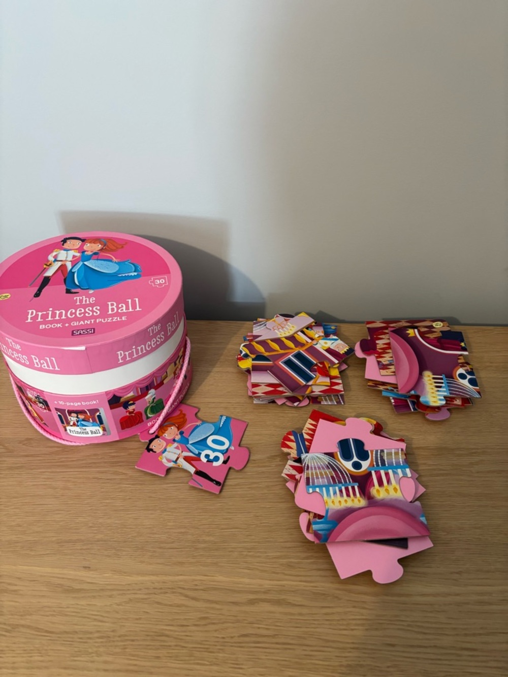 SAS Pink Princess Ball Puzzle Set with Colorful Pieces